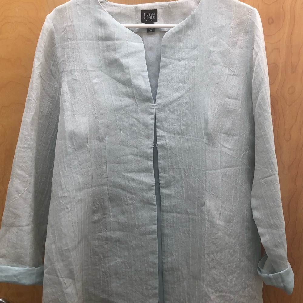 Eileen Fisher silk crepe top/jacket
